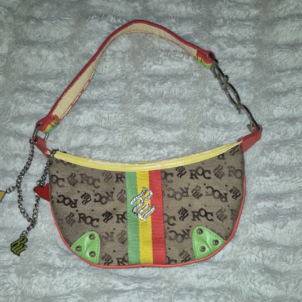 Rocawear Tan and Red Patterned Bag